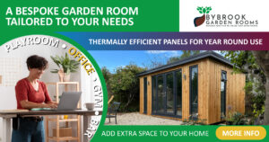 bespoke room | bybrook garden room | outdoor office | garden transformation.